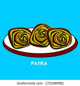 Patra indian Street Food Vector