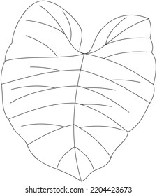 patra leaf vector icon black and white
