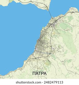 Patras, Greece map poster art