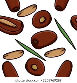 Patren Illustration of dates from Arabic