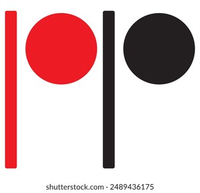 Patreon logo red and black icons. Vector Illustrator.