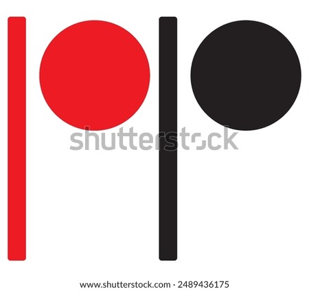 Patreon logo red and black icons. Vector Illustrator.