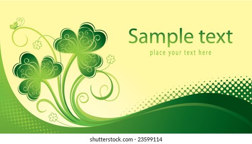 Patrick card with trefoil