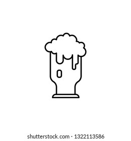 Patrick day, alcohol, alcoholic, beer, drink, glass icon. Element of Patrick day for mobile concept and web apps illustration. Thin line icon for website design and development
