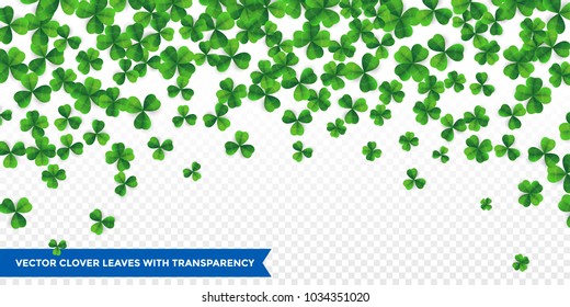 Fondo de Patrick day con fondo de patrón de trébol vectorial de cuatro hojas. Suertudo fondo verde de flores para el festival irlandés de cerveza el día de San Patricio. Fondo del patrón de trébol verde vectorial