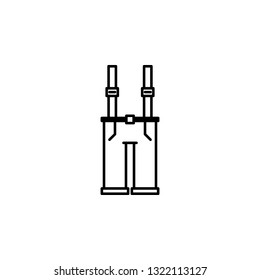 Patrick day, clothes, dress, man, pants, shorts, suspenders, trousers icon. Element of Patrick day for mobile concept and web apps illustration. Thin line icon for website design