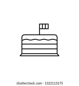 Patrick day, flag, cake, sweet icon. Element of Patrick day for mobile concept and web apps illustration. Thin line icon for website design and development, app development
