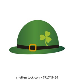 Patrick day hat on a white background, Vector illustration