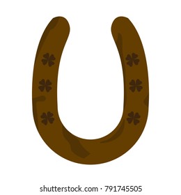 Patrick day horseshoe on a white background, Vector illustration