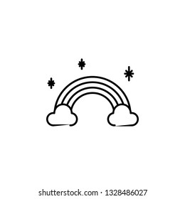 Patrick day, rainbow, cloud, atmospheric, spectrum icon. Element of Patrick day for mobile concept and web apps illustration. Thin line icon for website design and development