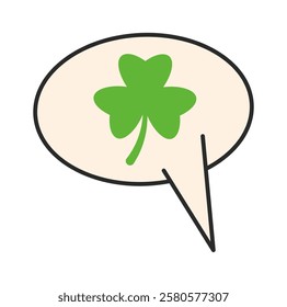 Patrick day speech bubble element