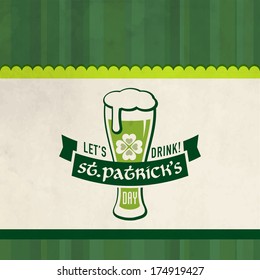 patrick day st beer template saint vector happy st patrick's day vector advertisement patrick day st beer template saint vector happy english classic vacation traditional isolated holiday ceremony lea