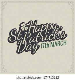 patrick day st saint happy irish invite font st patrick's day cardboard vector typography card patrick day st saint happy irish invite font english classic white vacation traditional isolated spring h