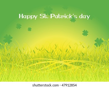 patrick day sunset garden background illustration