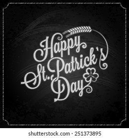 Patrick day vintage chalk background