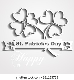 Patrick day vintage lettering background on a white background. Vector illustration. 