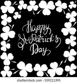 patrick day vintage lettering background. Vector illustration