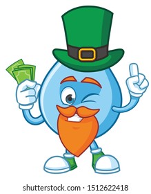 patrick day Water Drop mascot character cartoon vector