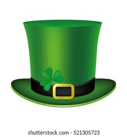 Patrick Hat Isolated On White Background. Vector Illustration Of Green Hat.