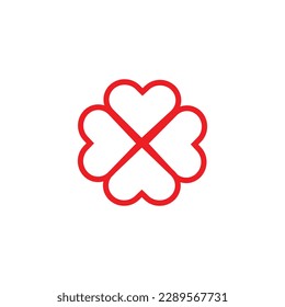 Patrick holiday heart luck red vector love illustration