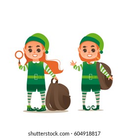 Patrick redhead girl and boy with bag
