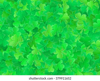Patricks day background. Green clover vector. Irish Saint Patricks day. Spring vector illustration can be used for spring holiday printed products, web design.