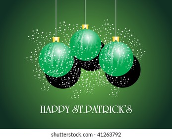 patrick's day background with hanging glow balls