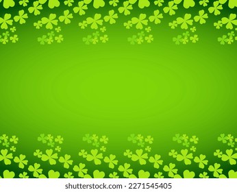 Patrick's day background with shamrock leaves vector illustration