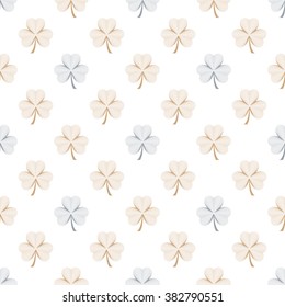 Patricks day background. St. Patrick's Day vector seamless pattern. Perfect for wallpapers, pattern fills, web backgrounds, greeting cards. Pattern of diagonal clover sign