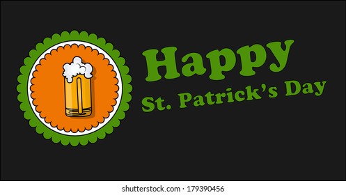 Patrick's Day Beer Glass Banner