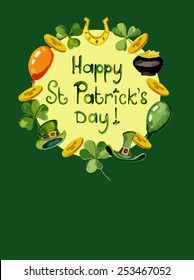 Patrick`s day card or invitation. Vector illustration