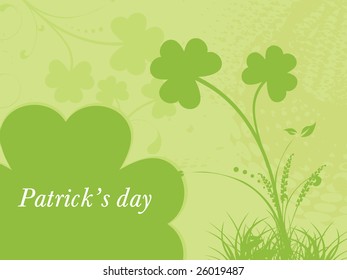 patricks day with clover accent
