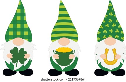 Patrick's day Gnomes vector illustration