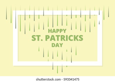 Patricks Day green banner with lines
