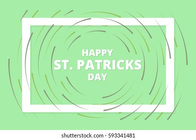Patricks Day green banner with lines