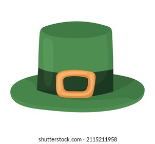 patricks day green hat over white