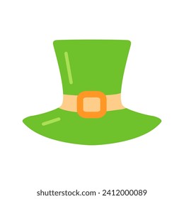 Patrocinadores día de sombrero. Diseño de elementos vectores. Clásico tradicional de sombrero leprechaun gnome aislado en el fondo blanco. Cabecera de carnaval de Irlanda