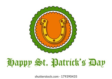 Patrick's Day Horseshoe Vector
