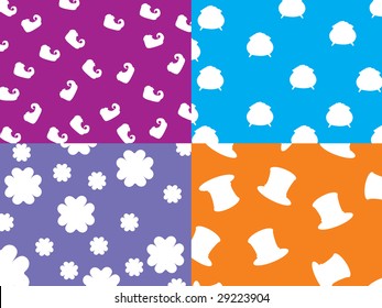 patrick's day icons illustration, vector background