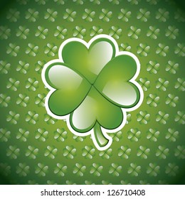 patricks day illustration with clover. vector illustration