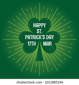 patricks day leaf clover logo vintage background