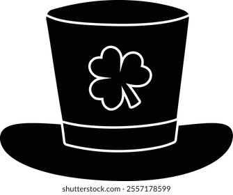 Patrick's day leprechaun hat silhouette vector.
Irish Elf hat silhouette.
Saint Patrick's Day element.
Good for greeting card,poster,banner,leaflet.
Transparent background.