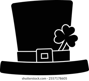 Patrick's day leprechaun hat silhouette vector.
Irish Elf hat silhouette.
Saint Patrick's Day element.
Good for greeting card,poster,banner,leaflet.
Transparent background.