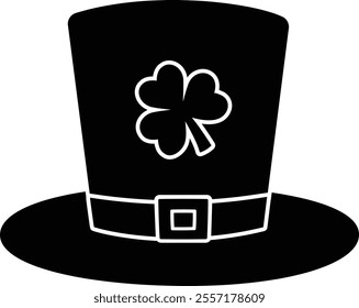 Patrick's day leprechaun hat silhouette vector.
Irish Elf hat silhouette.
Saint Patrick's Day element.
Good for greeting card,poster,banner,leaflet.
Transparent background.