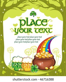 Patrick's Day natural frame with space for your text