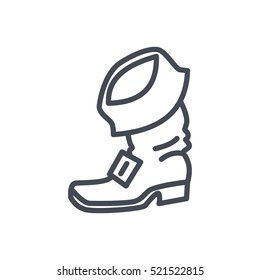 Patricks Day Outlined Line Icon Shoe