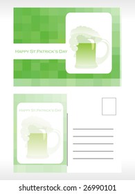 patrick's day postcard for celebration illustration