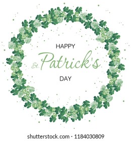 
Patrick's day postcard from clover vector illustration