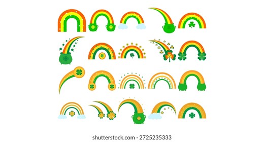 Patrick's Day Rainbow Illustration Bundle