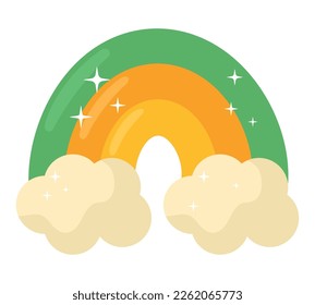 patricks day rainbow over white